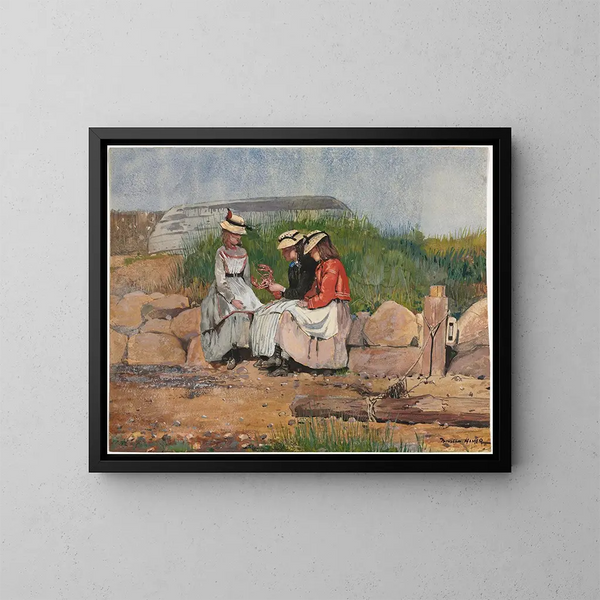 La Fille du pêcheur - Winslow Homer — kehystetty taideteos seinällä