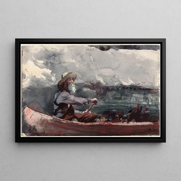 Adirondacksin taidetulosteopas - Winslow Homer — kehystetty taideteos seinällä
