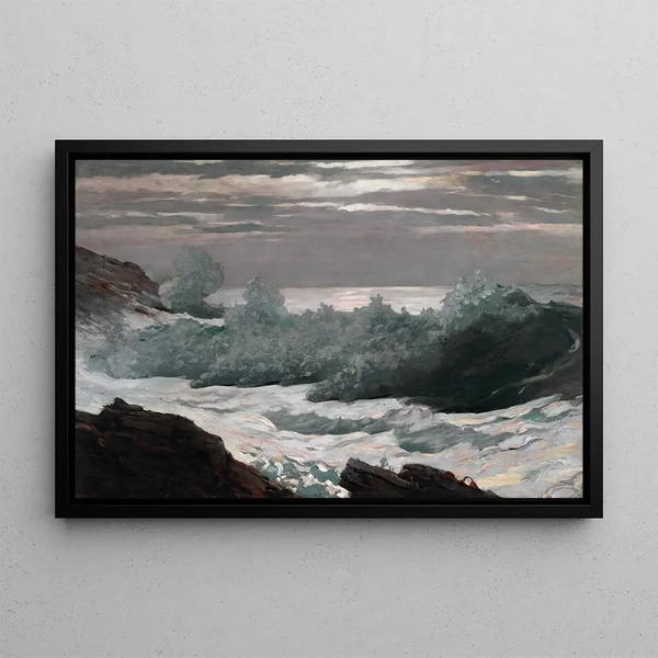 Aamumaalaus myrskyn jälkeen merellä - Winslow Homer — kehystetty taideteos seinällä