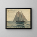 Schooner de Gloucester - Winslow Homer — kehystetty taideteos seinällä