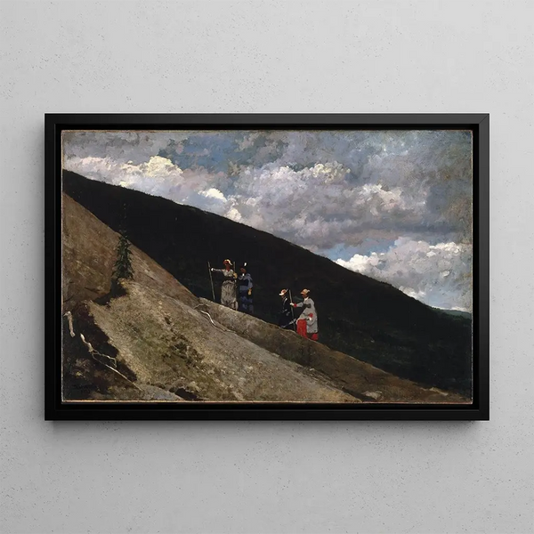 Vuoristossa - Winslow Homer — kehystetty taideteos seinällä