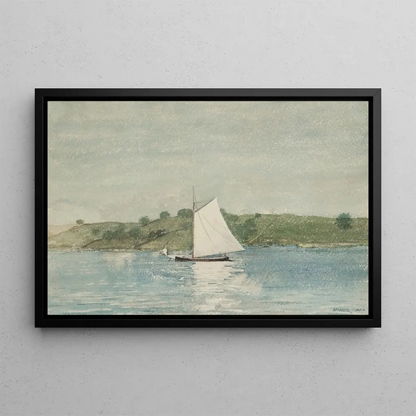 Naviguer sur des eaux calmes - Winslow Homer — kehystetty taideteos seinällä