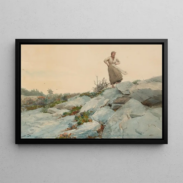 La Ramasseuse de fagots - Winslow Homer — kehystetty taideteos seinällä