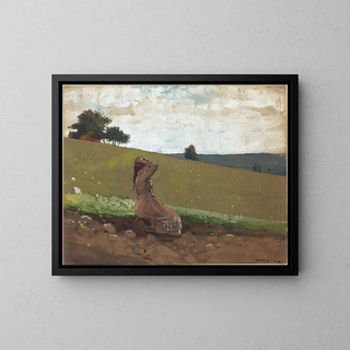 La colline verte - Winslow Homer — kehystetty taideteos seinällä