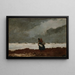 Kaksi hahmoa meren äärellä - Winslow Homer — kehystetty taideteos seinällä