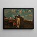 Kaksi tyttöä auringonhatuissa pellolla - Winslow Homer — kehystetty taideteos seinällä