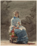 Nuori nainen ompelemassa - Winslow Homer — näkymä teoksesta