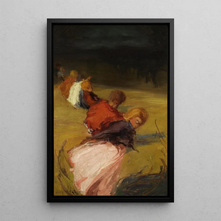 Witold Wojtkiewicz - Children surprised by a storm Procession of children.webp