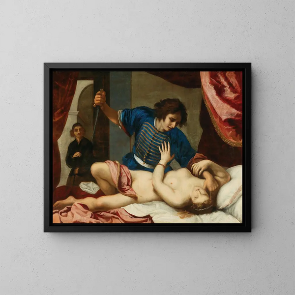 Tarquin ja Lucrèce - Felice Ficherelli - Ateljee — kehystetty taideteos seinällä