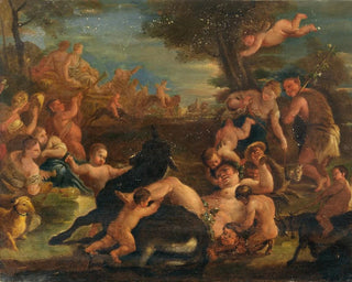 Bacchanale avec le Silène ivre - Atelier de Luca Giordano — näkymä teoksesta