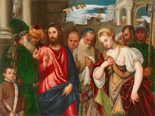 Workshop of Paolo Veronese - Christ and the Woman Taken in Adultery.webp