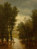 Worthington Whittredge - Tulvat Delaware-joella — näkymä teoksesta