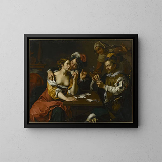 Korttipeli - Wouter Pietersz Crabeth II — kehystetty taideteos seinällä