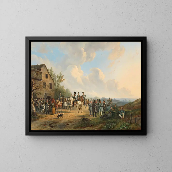 Kymmenen päivän kampanjasta Belgian kapinaa vastaan, elokuu 1831 - Wouterus Verschuur — kehystetty taideteos seinällä