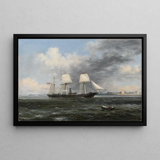 Xanthus Russell Smith - United States Steamer Kearsage Leaving Boston Harbor.webp