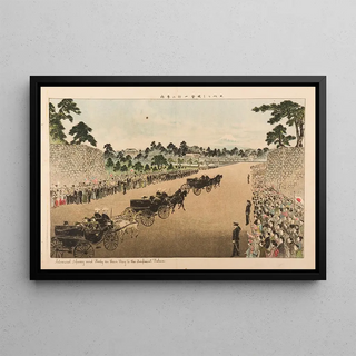 Yamamoto Shun - Admiral Sperry and Party on Their Way to the Imperial Palace.webp