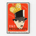Vintage HKH Presidenten - Retro seinäkoriste juliste