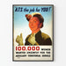 Vintage Juliste Rekrytointi ATS - Retro Seinän Koristelu