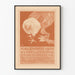 Vintagekalenteri juliste 1904 kanarainen litografia oranssi