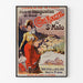 Vintage-juliste Bretagnessa – Saint-Malo, kasinon avajaiset, esitetty ohuessa kehyksessä vaalealla seinällä.