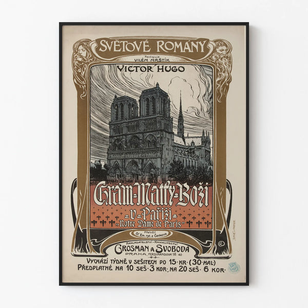 affiche-de-librairie-tcheque-pour-la-traduction-de-notre-dame-de-paris