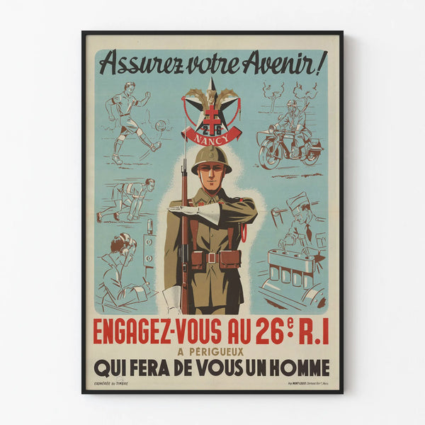affiche-de-recrutement-de-larmee-de-vichy-26e-ri