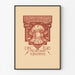 Vintage-näyttelyjuliste – Haverman, 1918 – Roland Holst, ohuessa kehyksessä vaalealla seinällä.