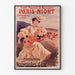 Mainosjuliste vintage Paris-Niort, kesän uutuudet, esitetty ohuessa kehyksessä vaalealla seinällä.