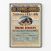 Vintage-matkailujuliste – Bagnoles, kuumat lähteet, ohuessa kehyksessä vaalealla seinällä.