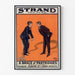 Vintage-juliste A Brace of Partridges, Strand Theatre, ohuessa kehyksessä vaalealla seinällä.