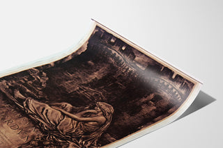 Vintage-juliste Emprunt de Verdun... 6%, esitetty kaartuvalla paperilla perspektiivistä nähtynä.
