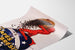 Vintagijuliste Les Cafés du Brésil, esitettyä kaartuvalla paperilla perspektiivistä nähtynä.