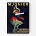 Vintagijuliste Mugnier. Apéritif au vin de Bourgogne, ohuessa kehyksessä vaalealla seinällä.