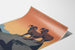 Vintage-juliste National Parks Preserve Wild Life, kaartuvalla paperilla perspektiivistä nähtynä.