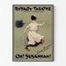 Vintage-juliste Oh! Susannah!, Royalty Theatre, ohuessa kehyksessä vaalealla seinällä.