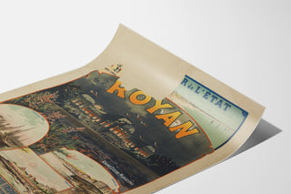 Vintagijuliste Royan, Grand Casino municipal, esitetty kaartuvalla paperilla perspektiivissä.