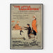 Vintage-juliste Two Little Vagabonds, ohuessa kehyksessä vaalealla seinällä.