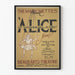 Vintage Alice in Wonderland -juliste, marionettiteatteri
