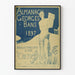 Vanha juliste Almanach Georges Bans 1897 koristeellinen taidetyyli