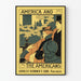 Vintage juliste America and The Americans seinäkoristeluun