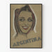 Vintage-porträtinainenjuliste argentiinalainen