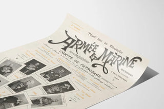 Vintagemilitaristi ja merivoimien juliste – historiallinen sotilaskoriste seinälle