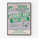 Vintage Juliste Arsenic and Old Lace Boris Karloffin kanssa