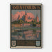 Juliste Aschaffenburg am Main Château et Rivière