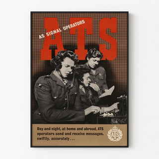 Vintage ATS Signaalin Operattorit Juliste Sisäseinäkoriste Retro