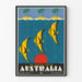 Vintage juliste Suuren koralliriutan Australiasta seinäkoristeeksi