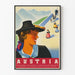 Vintage-tyylinen koristejuliste Itävalta - Retro-tyylinen juliste seinäkoristukseen