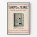 Vintage juliste Banque de France kassakaappien vuokrauksesta