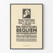 Vintage musiikkijuliste Johannes Brahmsin saksalaisesta requiemistä