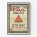 Vintage juliste Bass & Co Pale Ale Extra Stout seinäkoriste